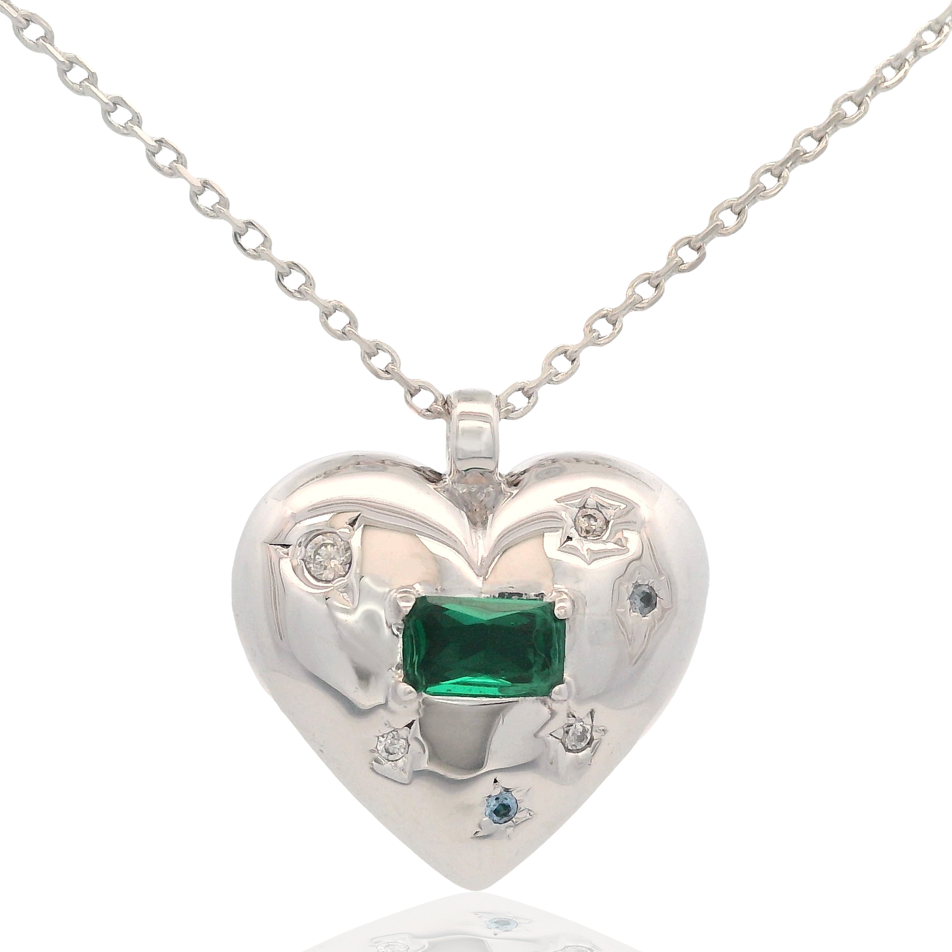 Georgini Forever Hearts Club Pop Goes My Heart Pendant Silver