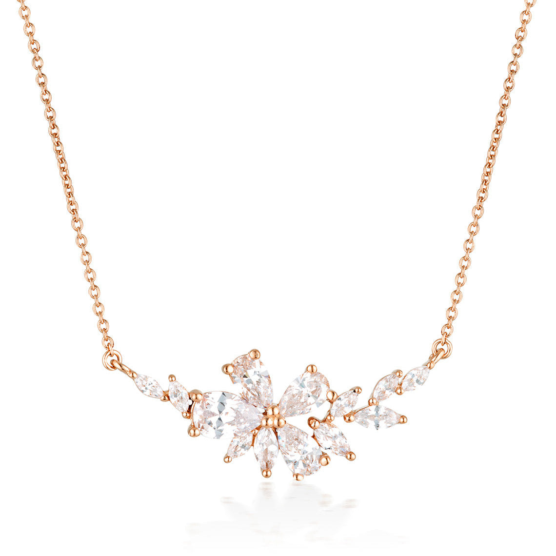 Iconic Bridal Hyacinth Necklace Rose Gold