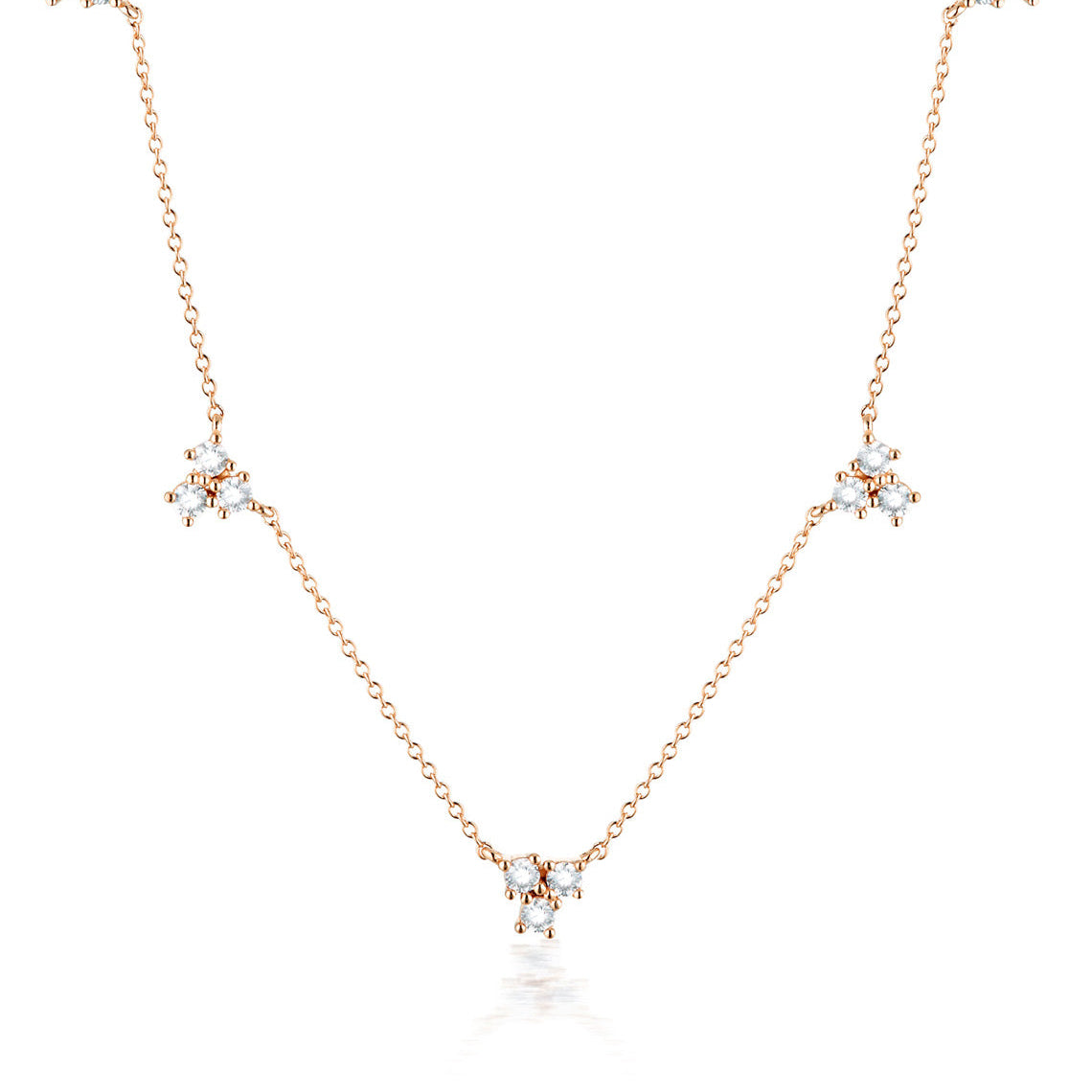 Georgini The Layered Edit Trois Necklace Rose Gold