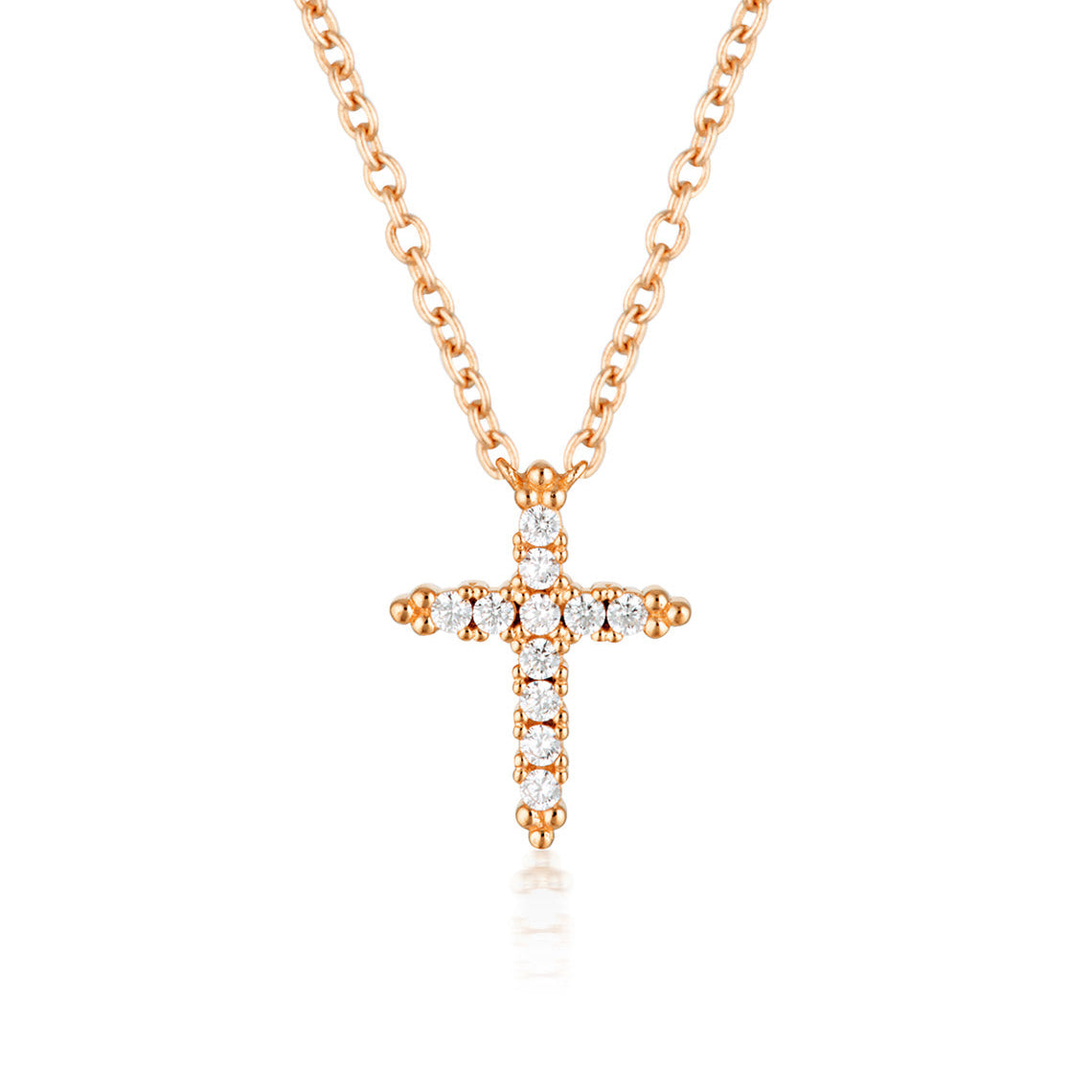 Rock Star Cross Rose Gold Pendant