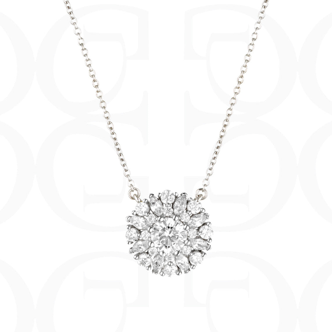 Summer Sorbet Berry Bloom Pendant Silver