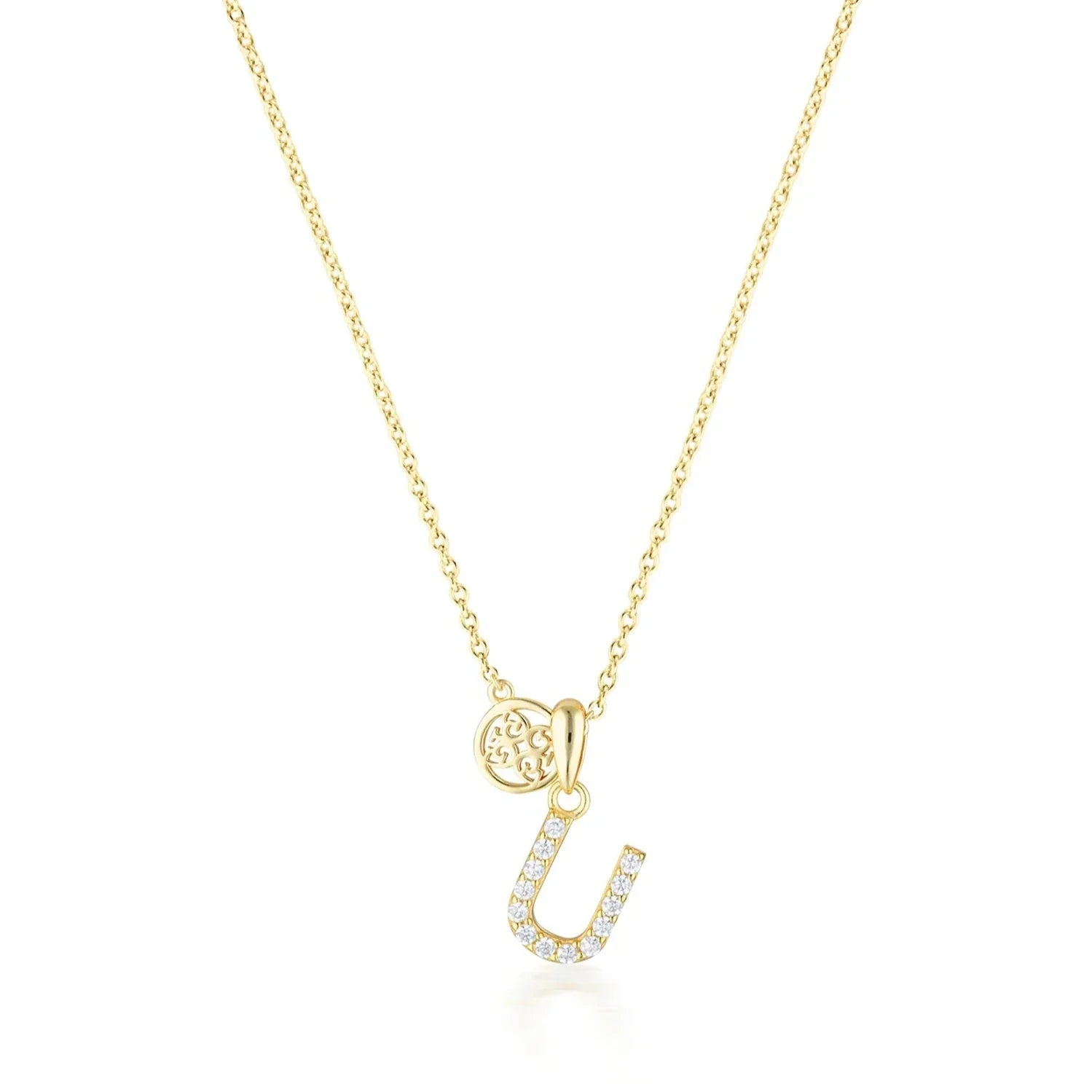 Georgini Luxury Letters U Initial Pendant Gold
