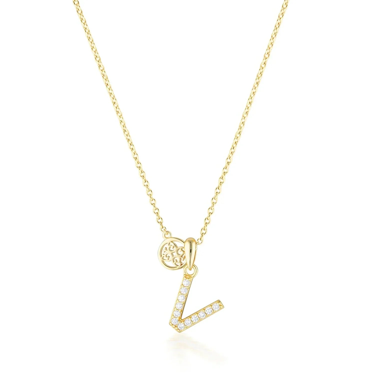 Georgini Luxury Letters V Initial Pendant Gold