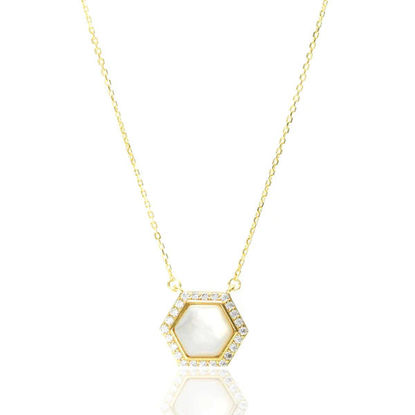 Georgini Oceans Torquay Mother Of Pearl Necklace Gold