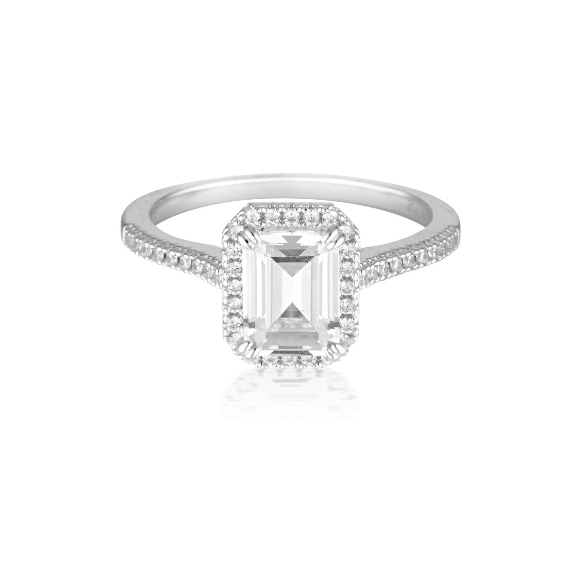 Iconic Bridal Violet Ring Silver