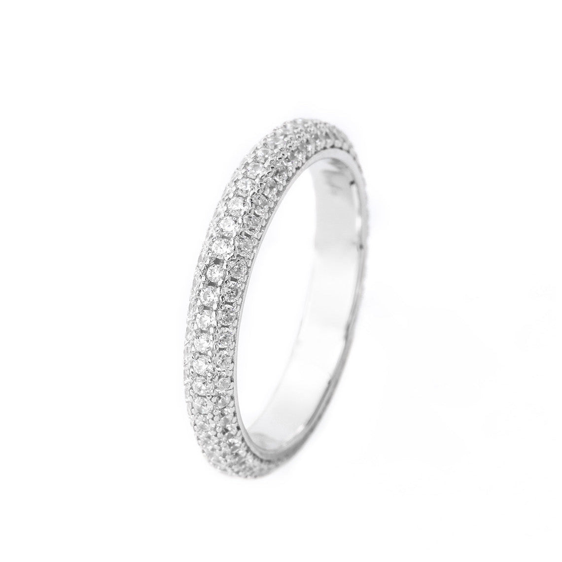 Goddess Pave Ring Silver