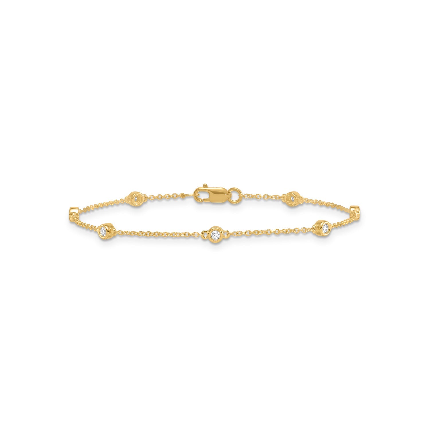 0.15ct Lab Grown Diamond Bracelet in 9ct Yellow Gold