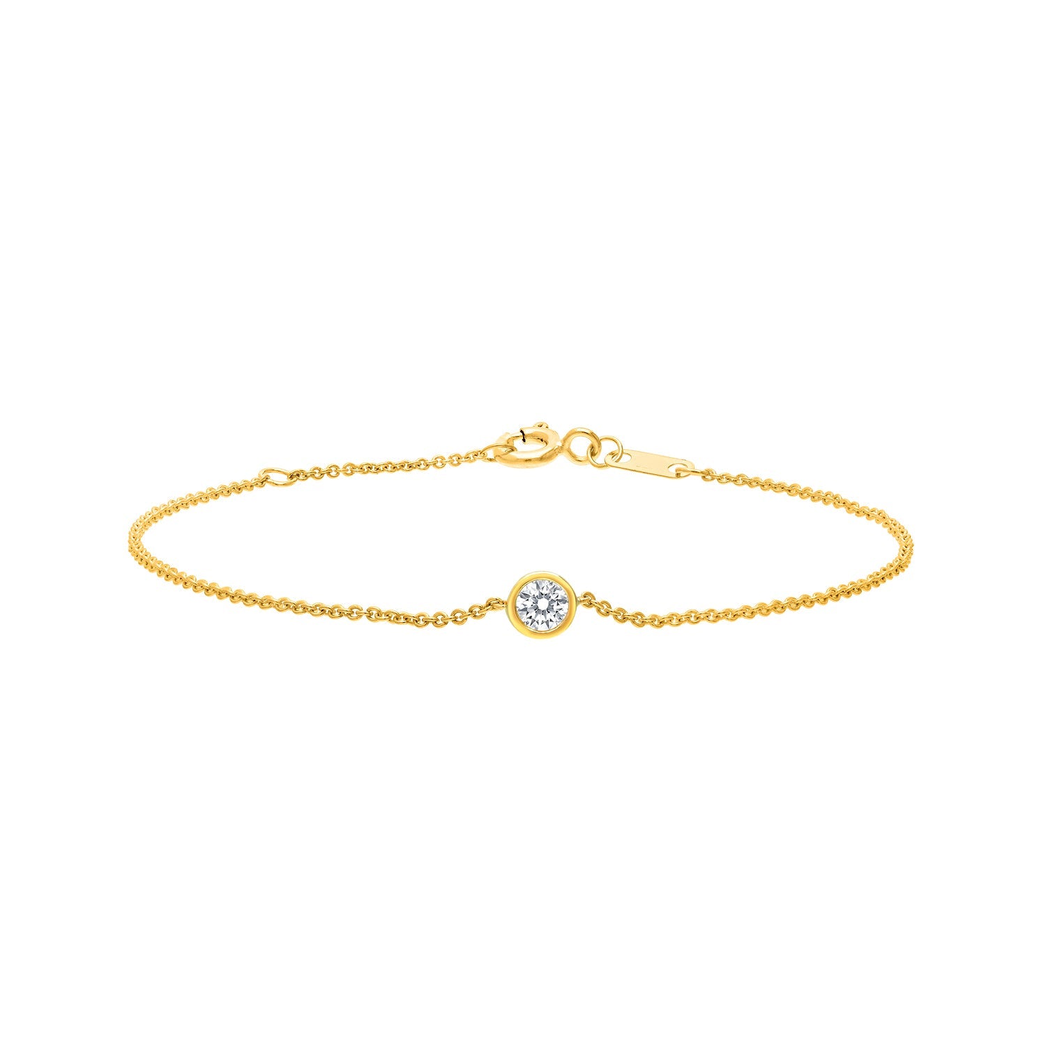 0.15ct Lab Grown Diamond 16-18cm Bracelet in 9ct Yellow Gold