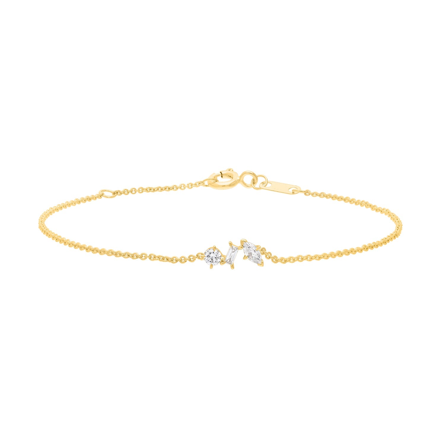 0.25ct Lab Grown Diamond 16-18cm Bracelet in 9ct Yellow Gold