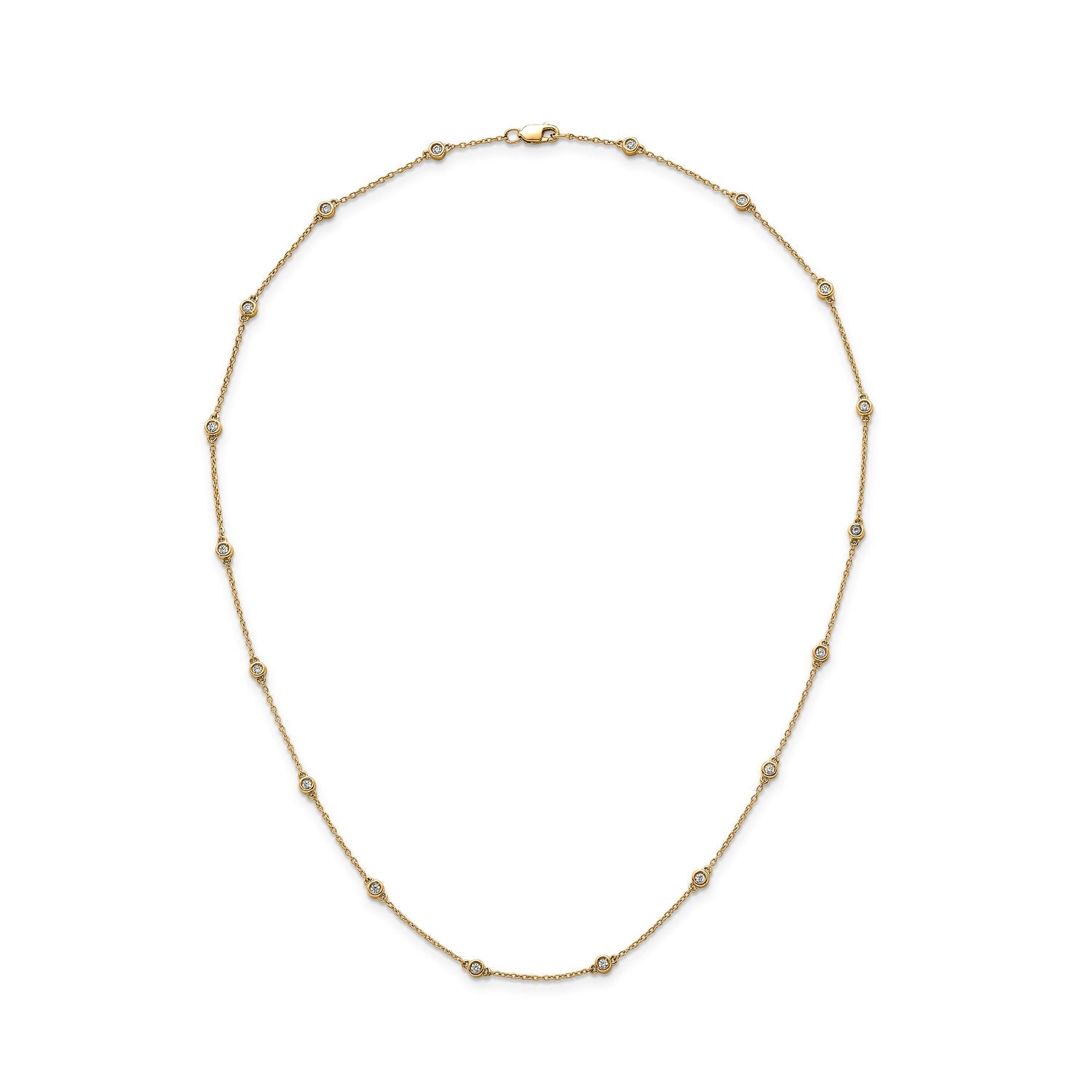 0.40ct Lab Grown Diamond Necklace in 9ct Yellow Gold