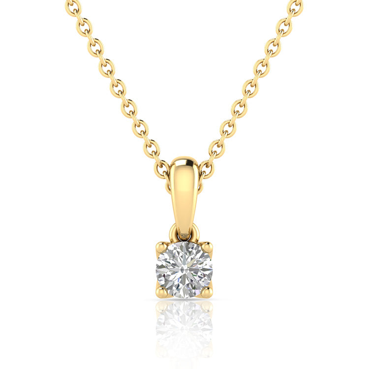 0.25ct Lab Grown Diamond Necklace in 9ct Yellow Gold