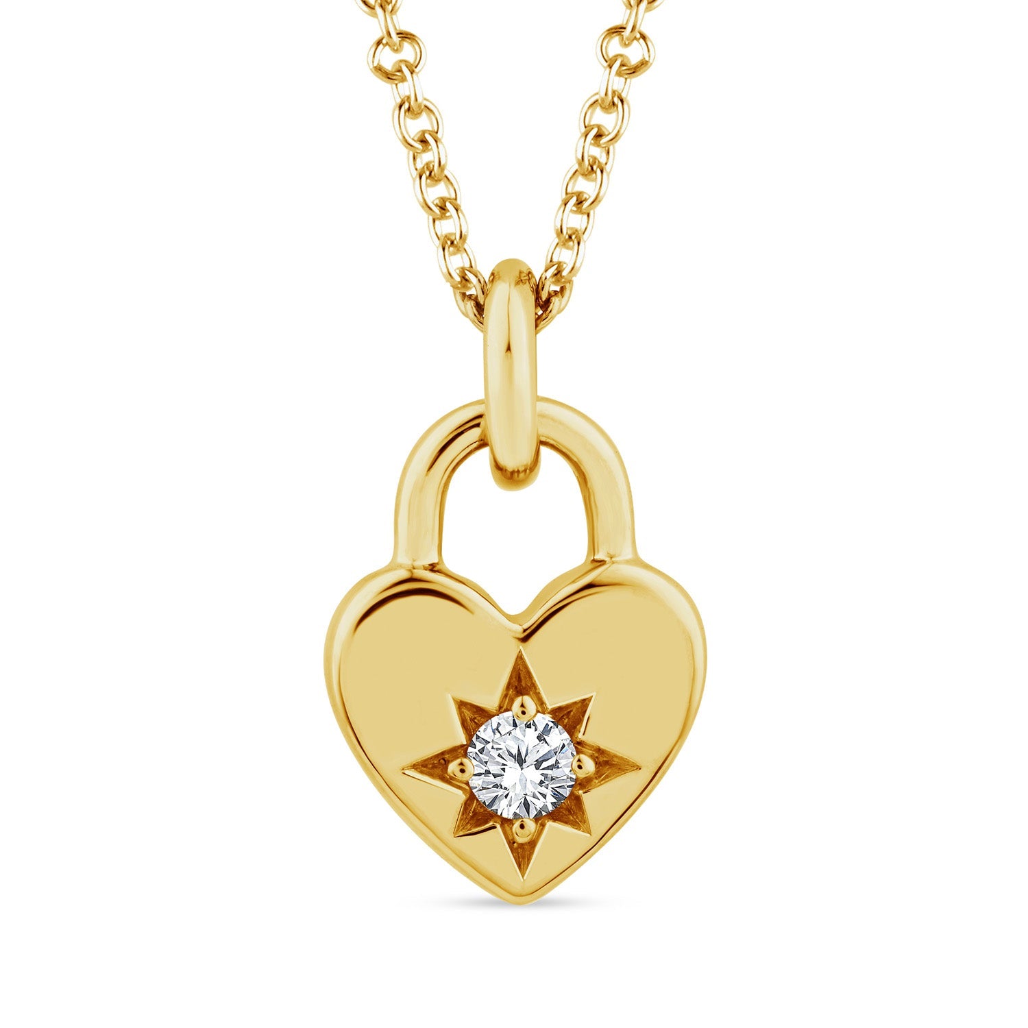 22ct Gold Vermeil 0.05ct Lab Grown Diamond Necklace 40-45cm
