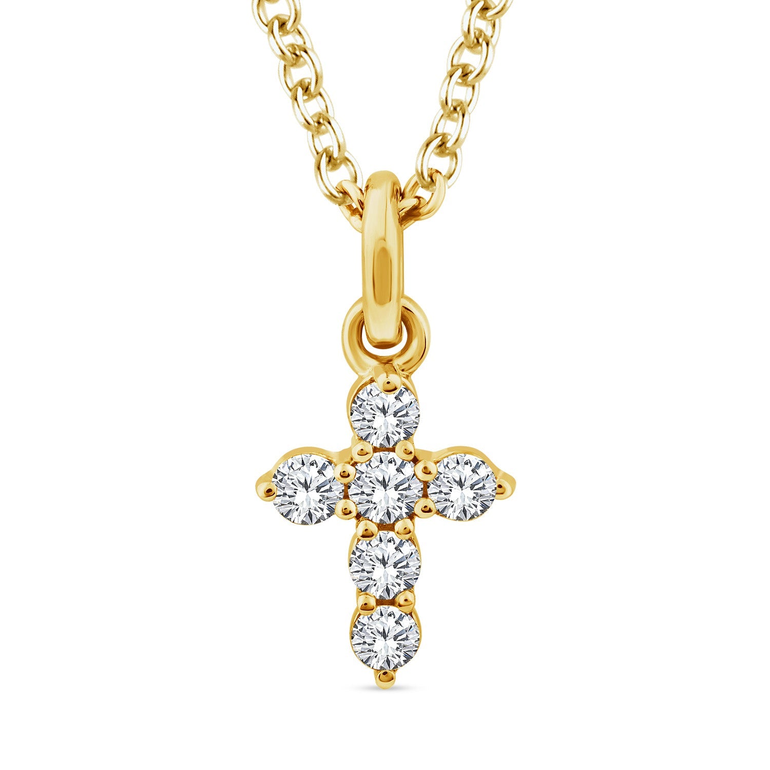 22ct Gold Vermeil 0.10ct Lab Grown Diamond Necklace 40-45cm
