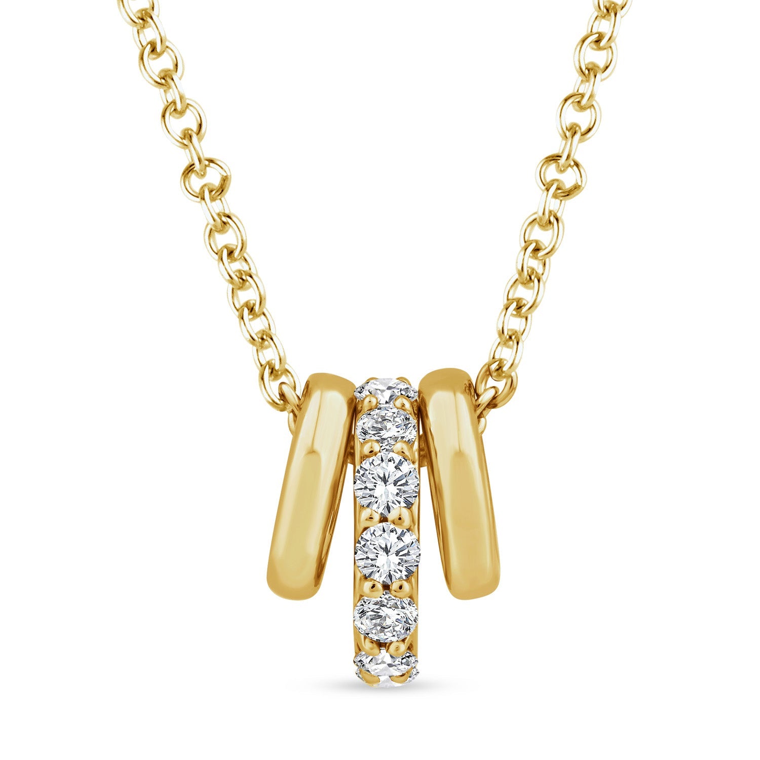 22ct Gold Vermeil 0.20ct Lab Grown Diamond Necklace 40-45cm