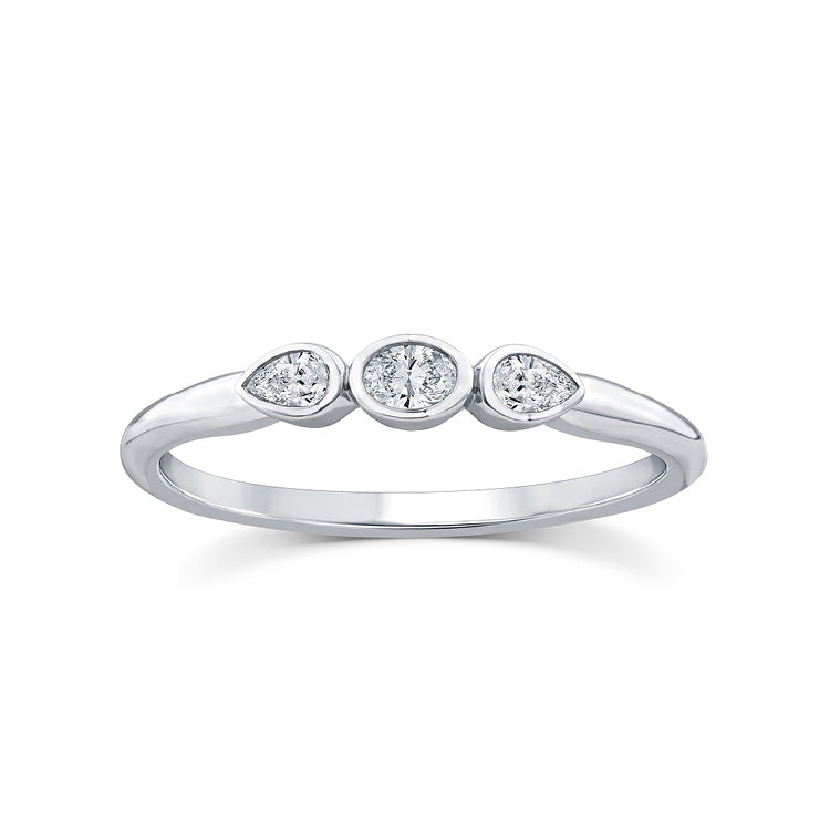 0.12ct Lab Grown Diamond Ring in 9ct White Gold