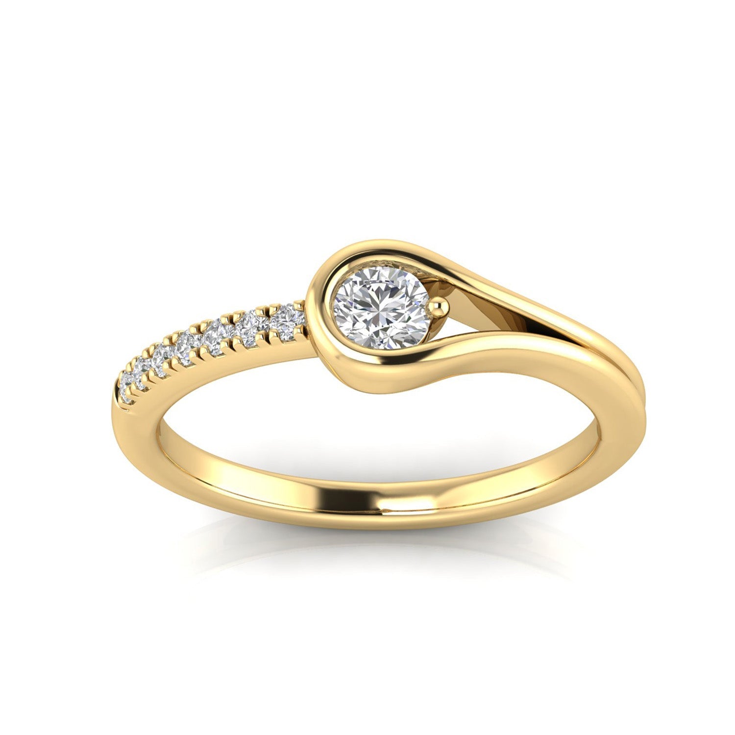 22ct Gold Vermeil 0.20ct Lab Grown Diamond Ring