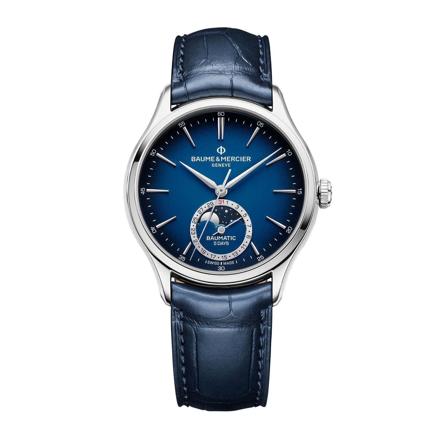 Baume & Mercier Clifton 10756 Automatic, Moon Phase, Date Men's Watch 39mm