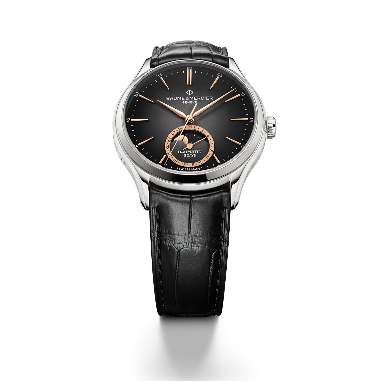 Baume & Mercier Clifton 10758 Automatic, Moon Phase, Date Men's Watch 39mm