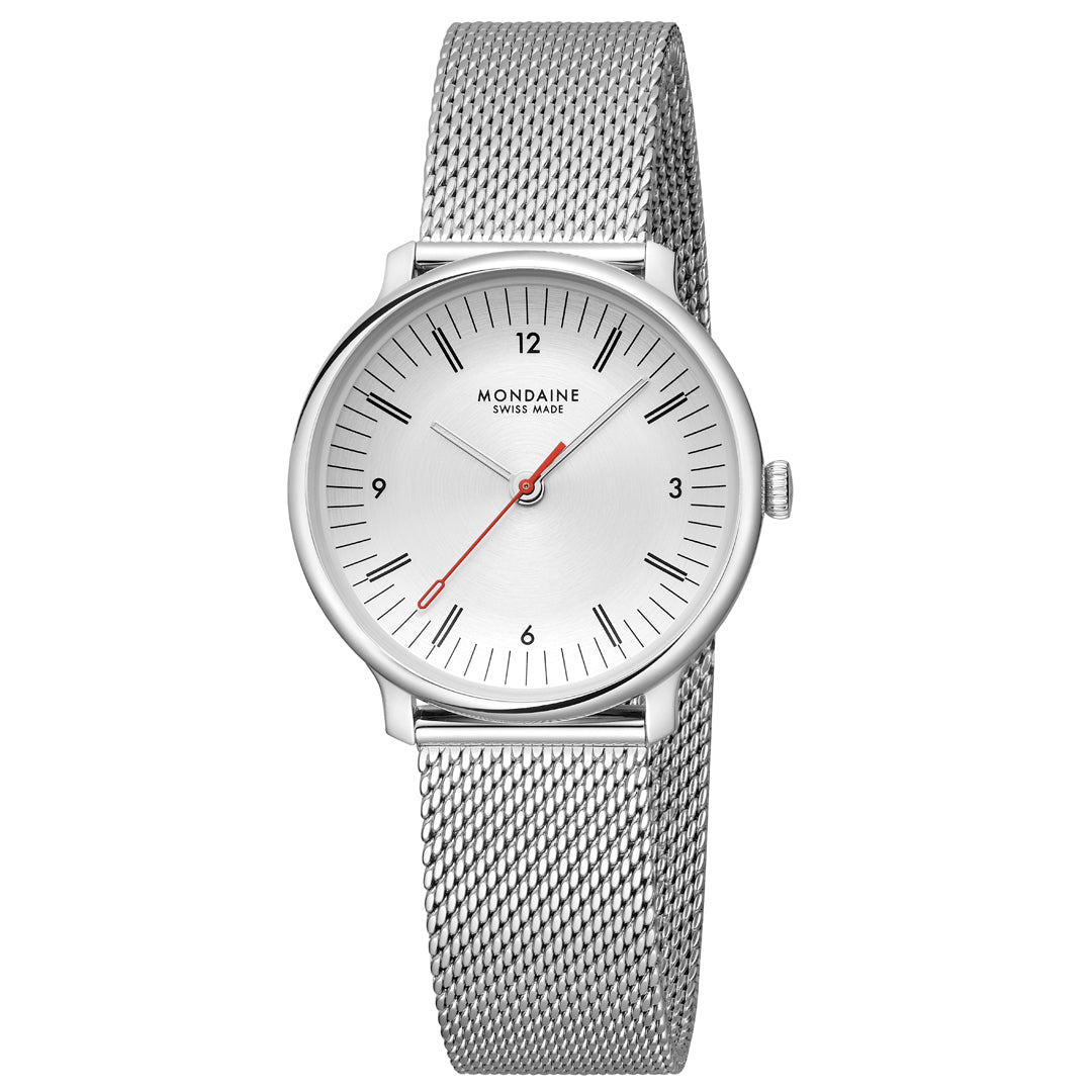 Mondaine Doppio Stainless Steel 33mm Watch MLE.33110.SM