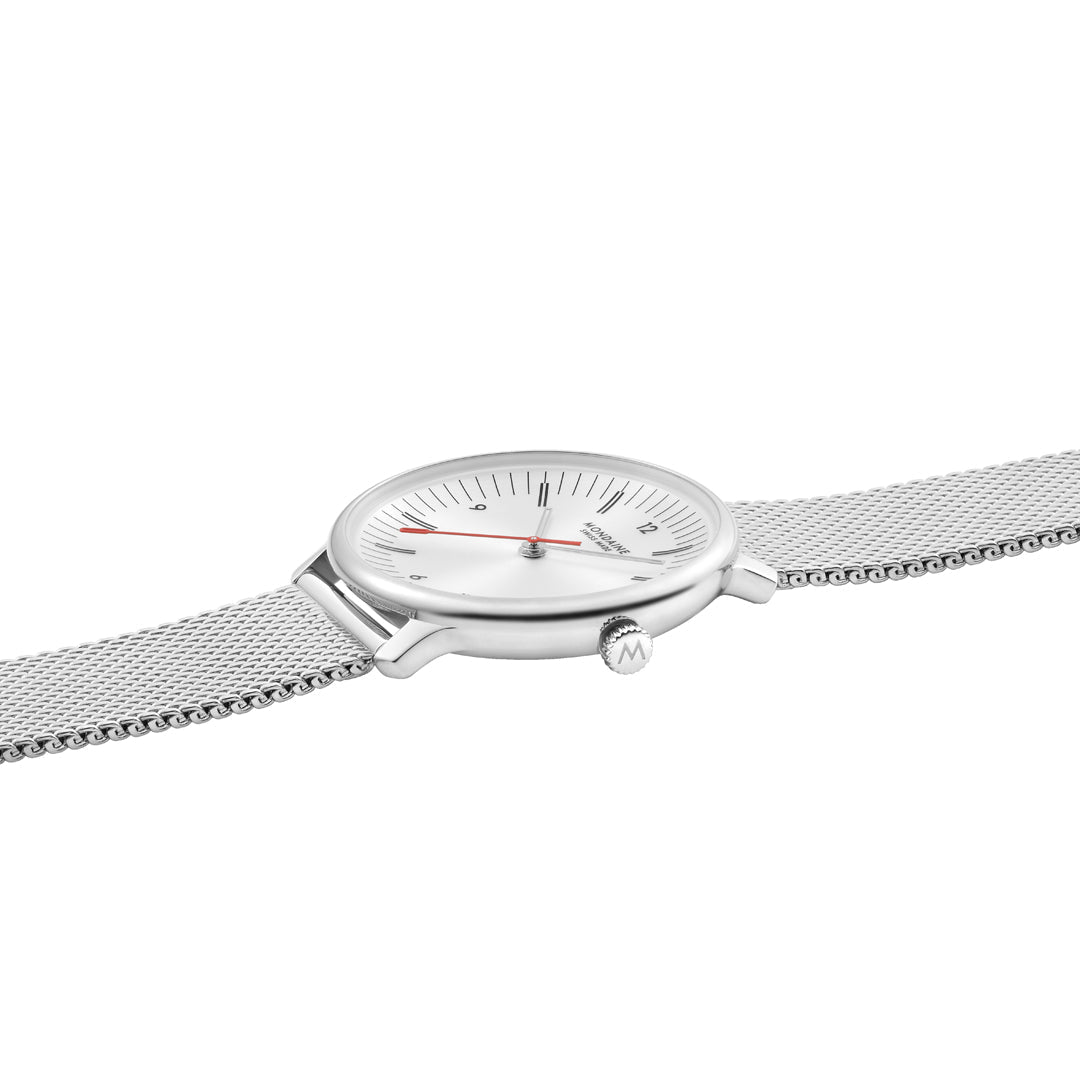 Mondaine Doppio Stainless Steel 33mm Watch MLE.33110.SM