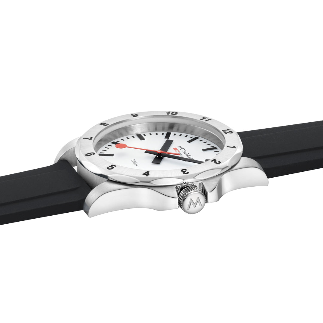 Mondaine Numeri Black Silicon 42mm Watch - MSN.4211B.RB