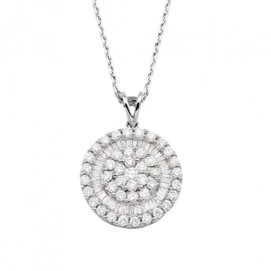Diamond halo pendant
