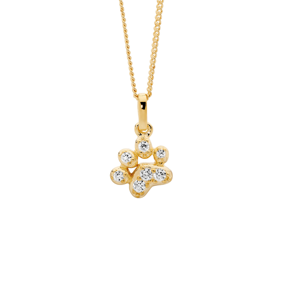 Gold Plated Sterling Silver Cubic Zirconia Pendant