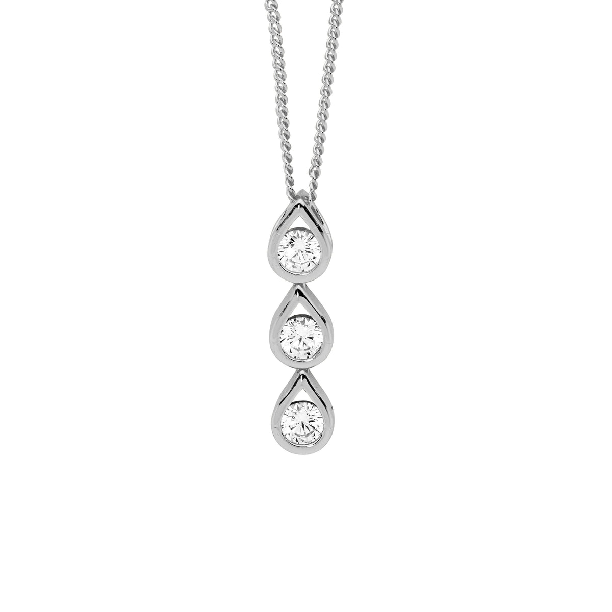 Sterling Silver Cubic Zirconia Pendant