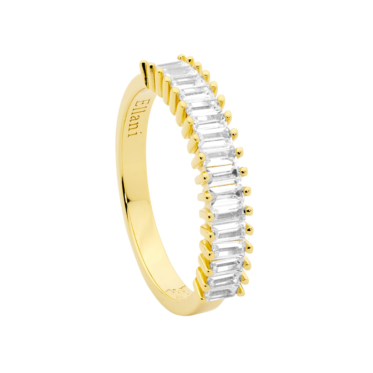 Gold Plated Sterling Silver Cubic Zirconia Ring