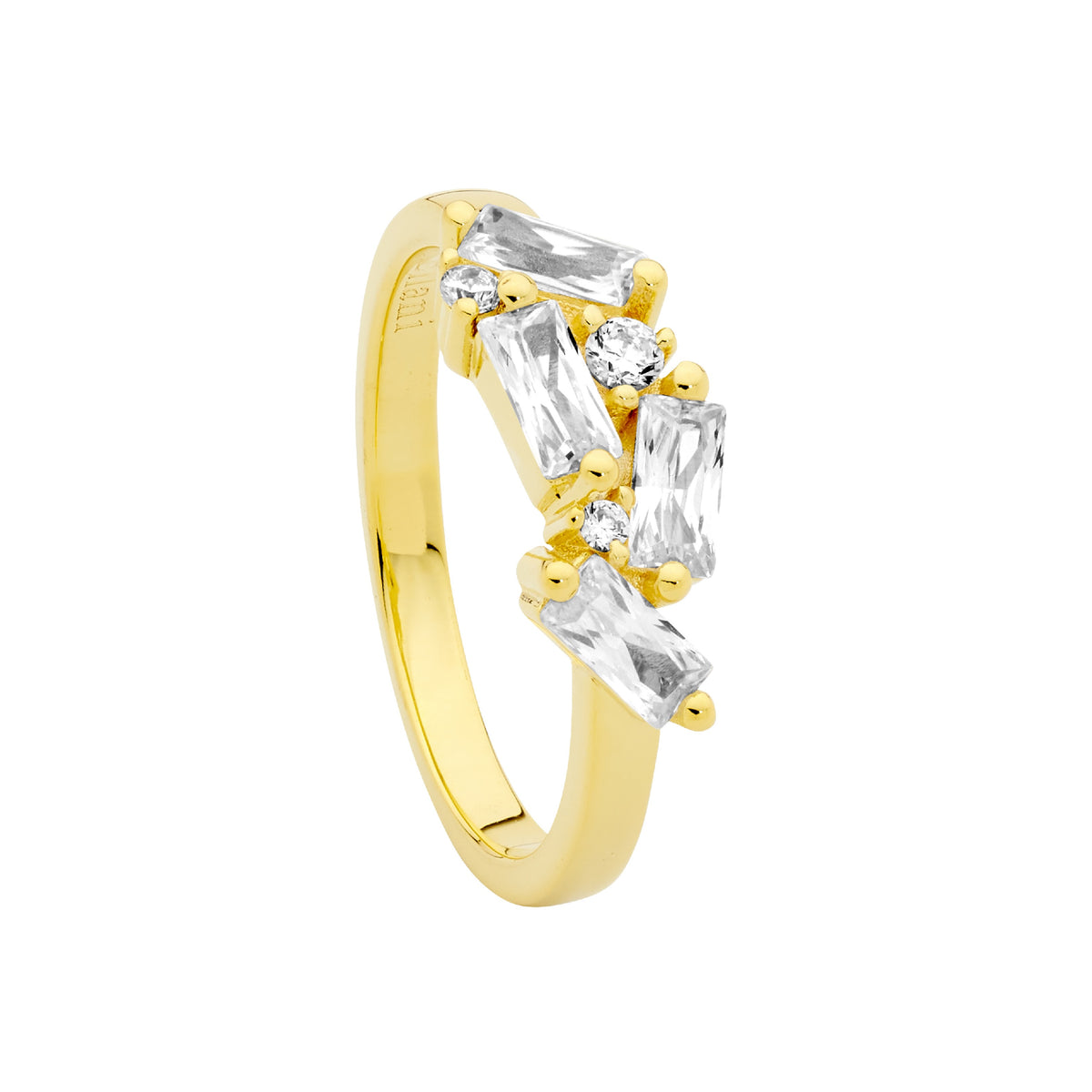 Gold Plated Sterling Silver Cubic Zirconia Ring