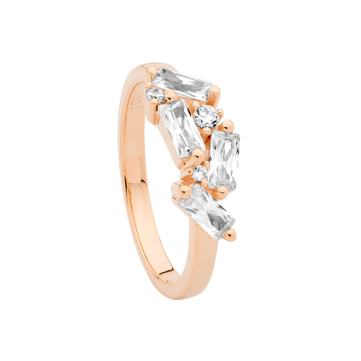 Gold Plated Sterling Silver Cubic Zirconia Ring