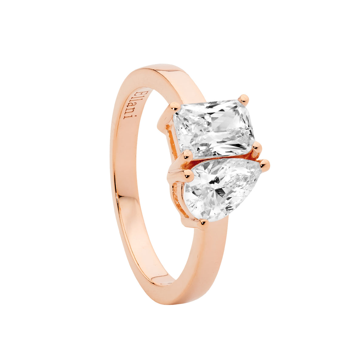 Gold Plated Sterling Silver Cubic Zirconia Ring