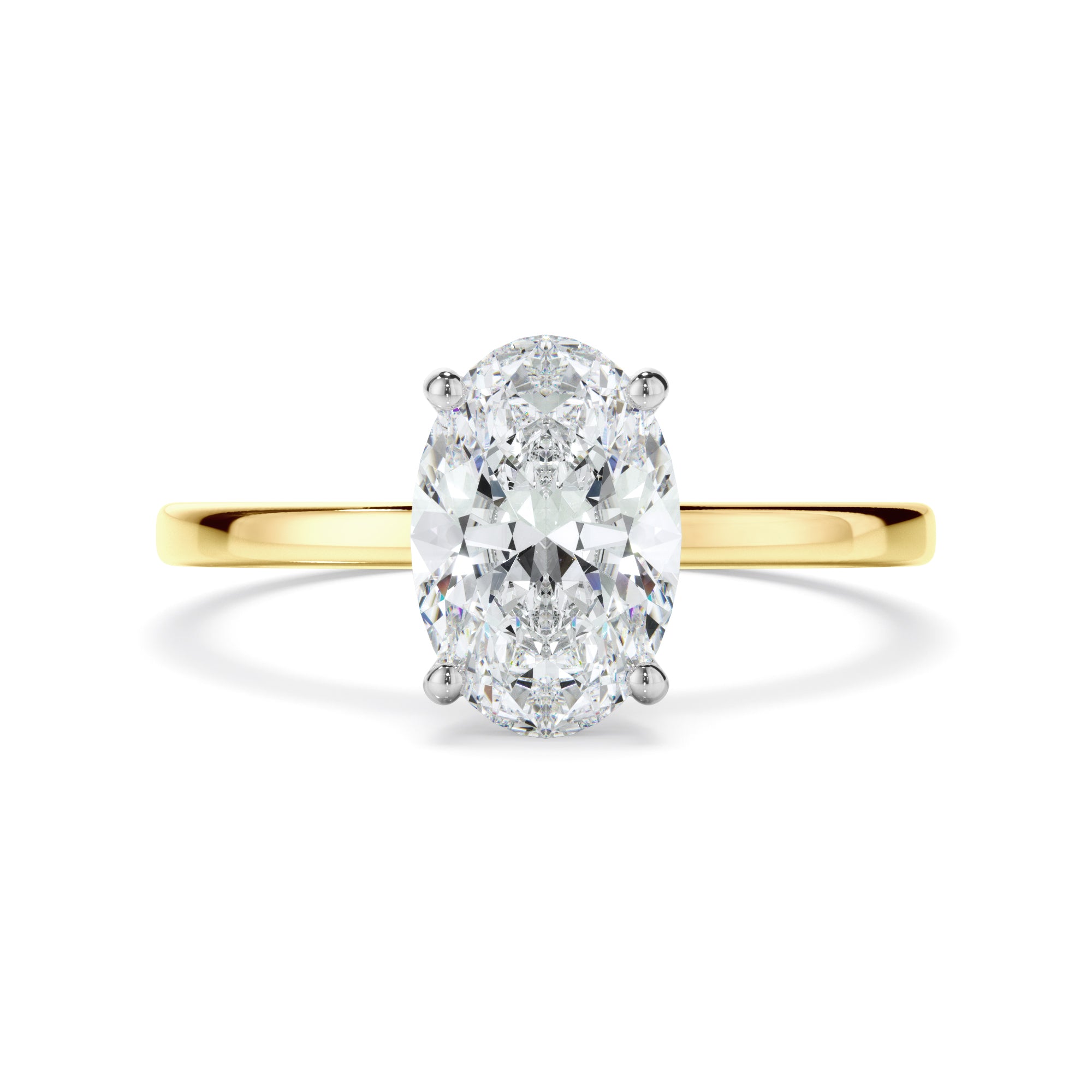 1ct Oval Cut Laboratory-Grown Diamond Solitaire Engagement Ring
