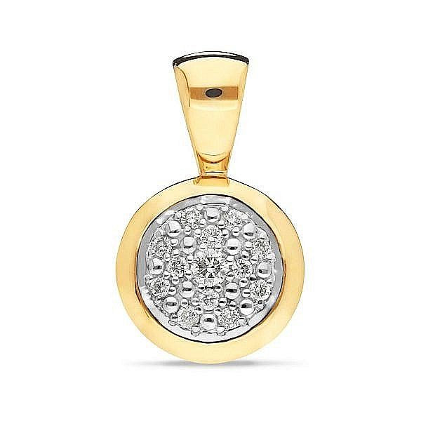 Petite round  diamond cluster pendant