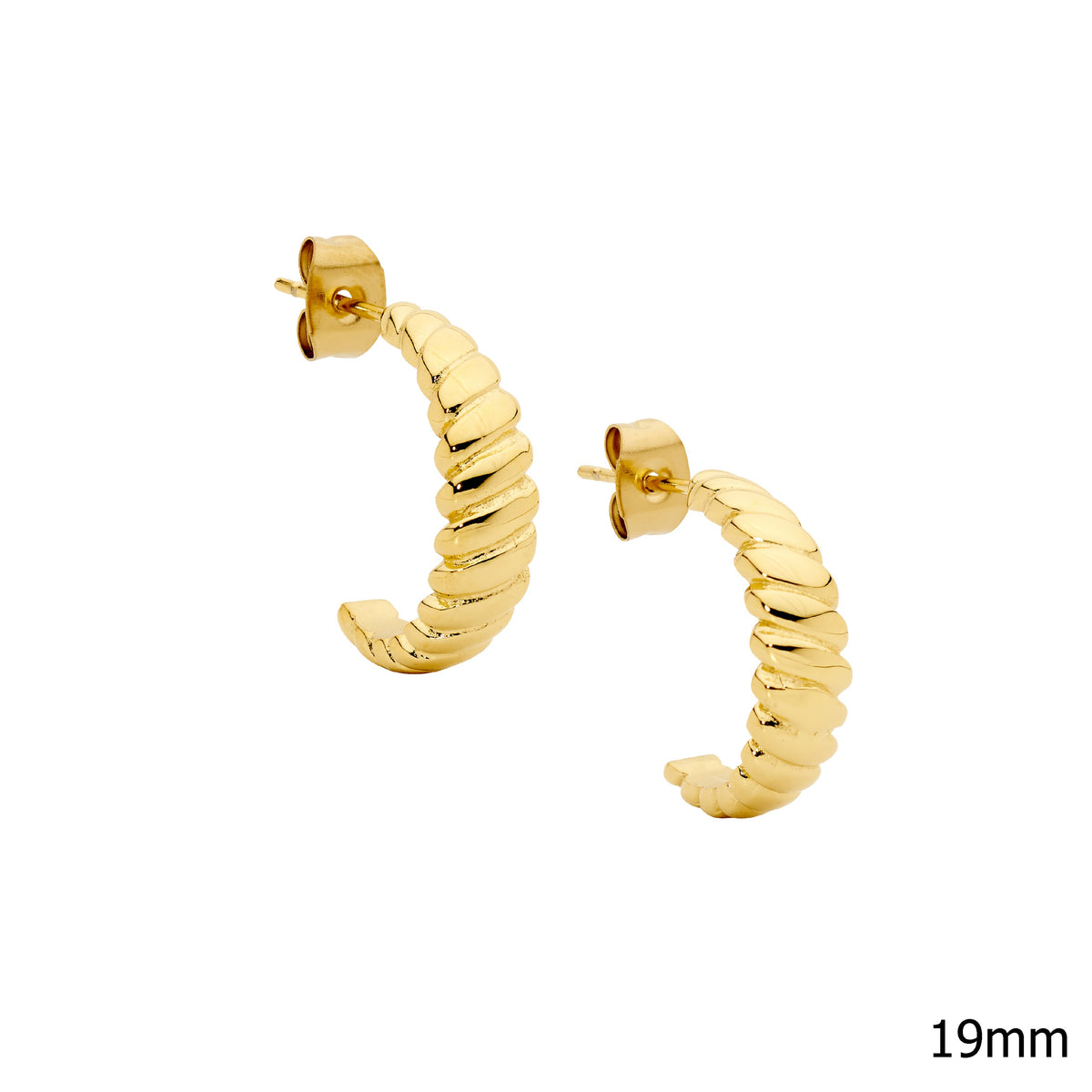 Gold Plated Stainless Steel Hoop Earrings