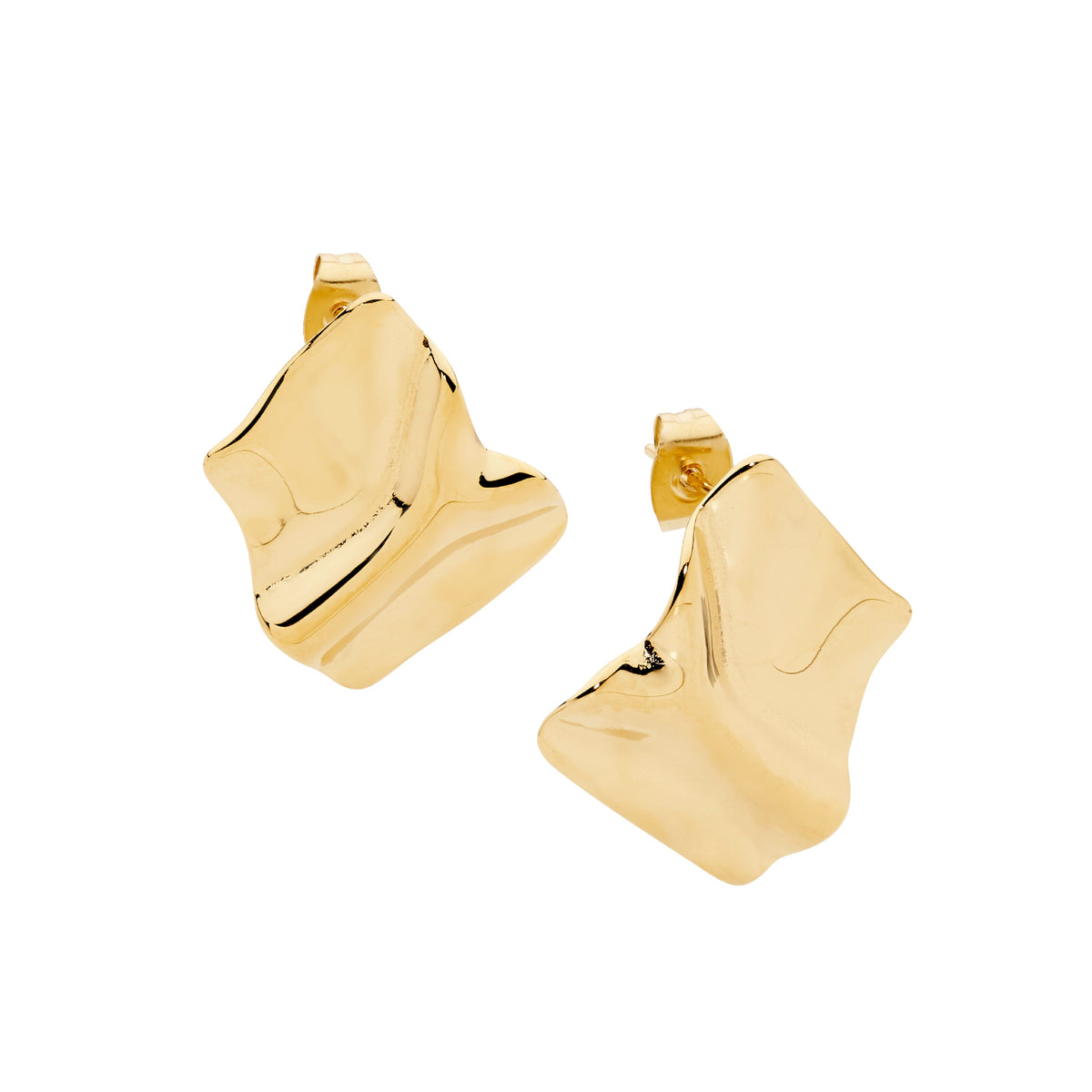 Gold Plated Stainless Steel Stud Earrings