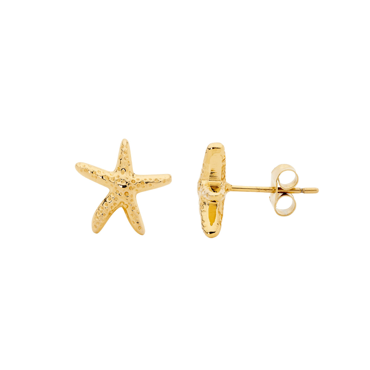 Gold Plated Stainless Steel Stud Earrings