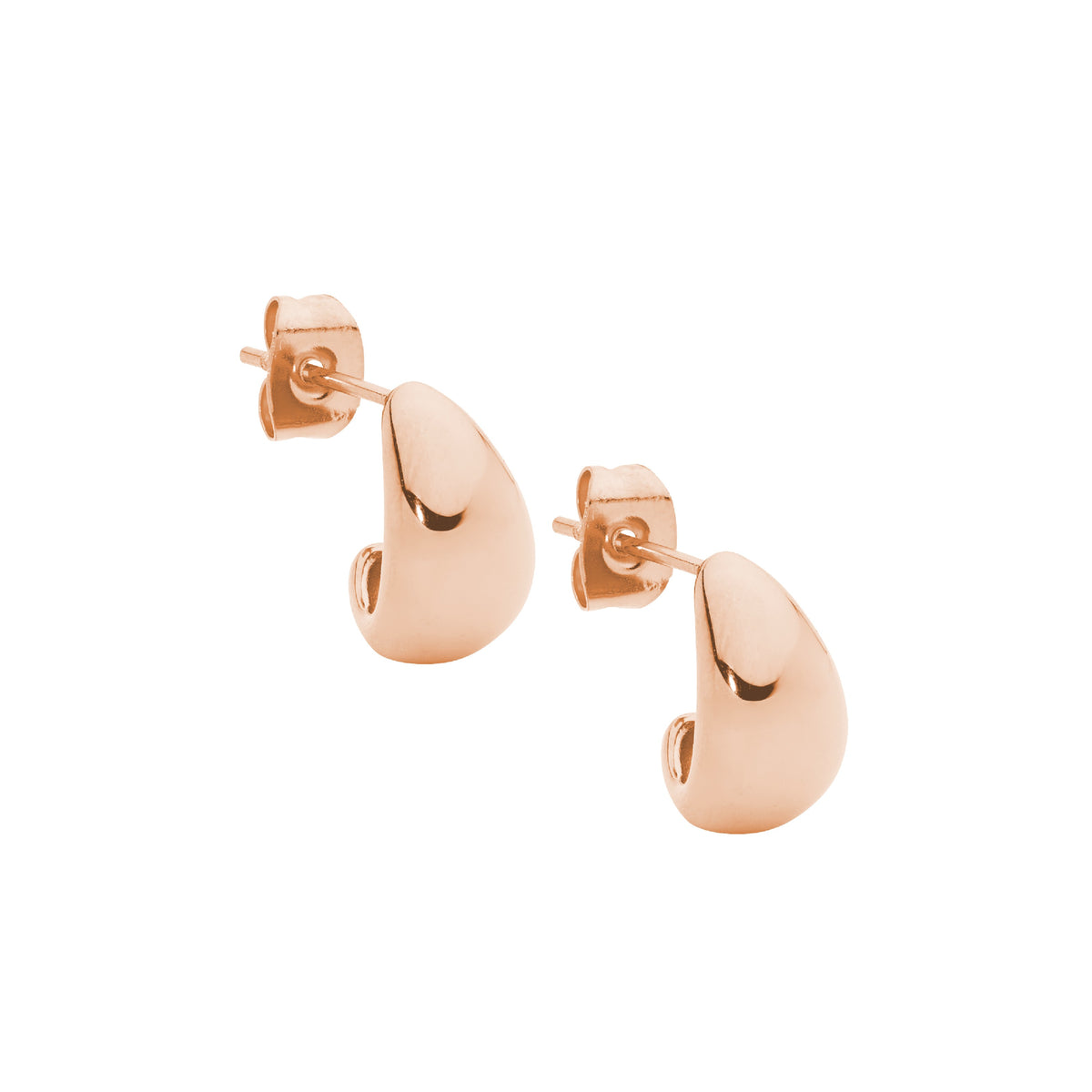 Rose Gold Plated Stainless Steel Drop Earrings