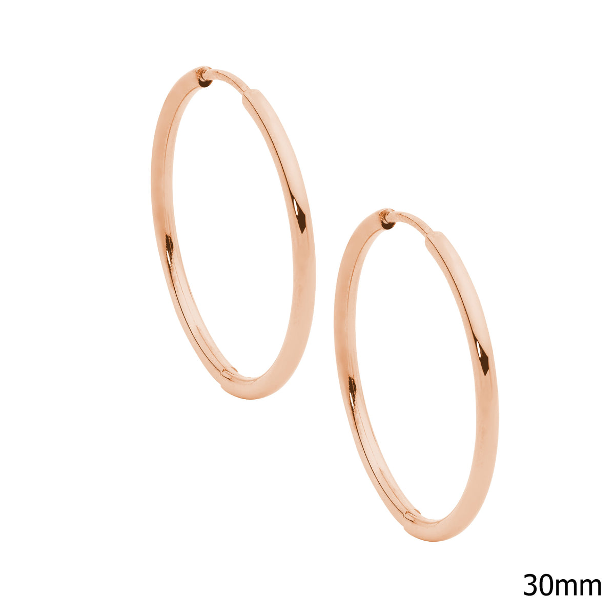 Rose Gold Plated Stainless Steel Hoop Earrings
