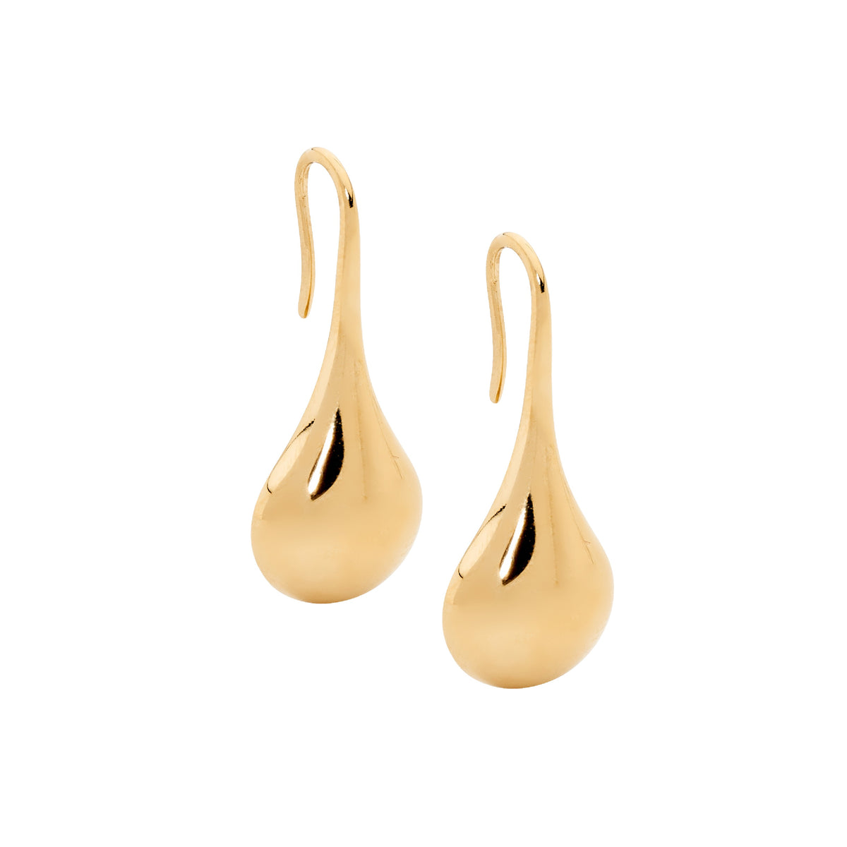 Gold Plated Stainless Steel Drop Earrings