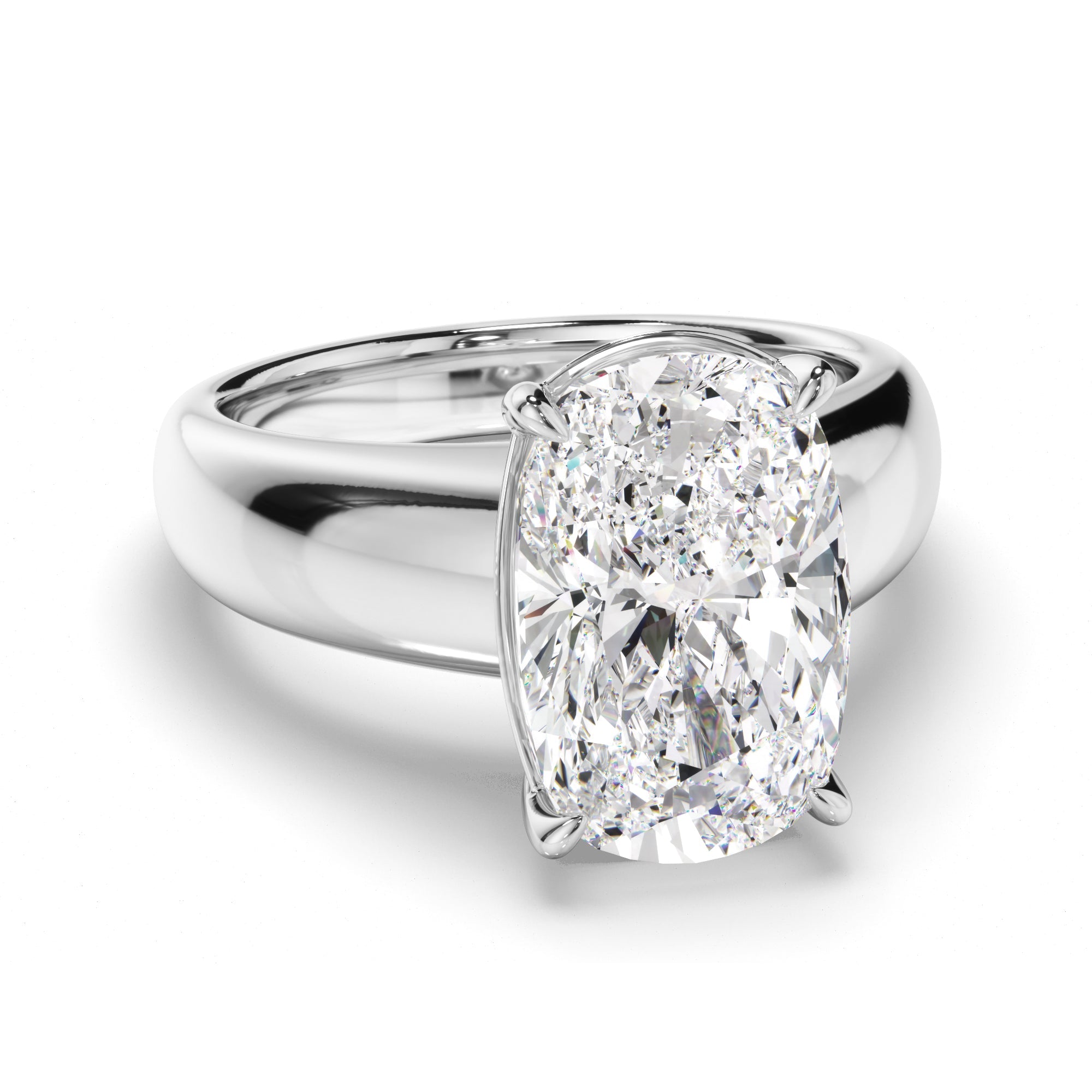 'Taylor Swift' esk Cushion Cut Diamond Solitaire Engagement Ring
