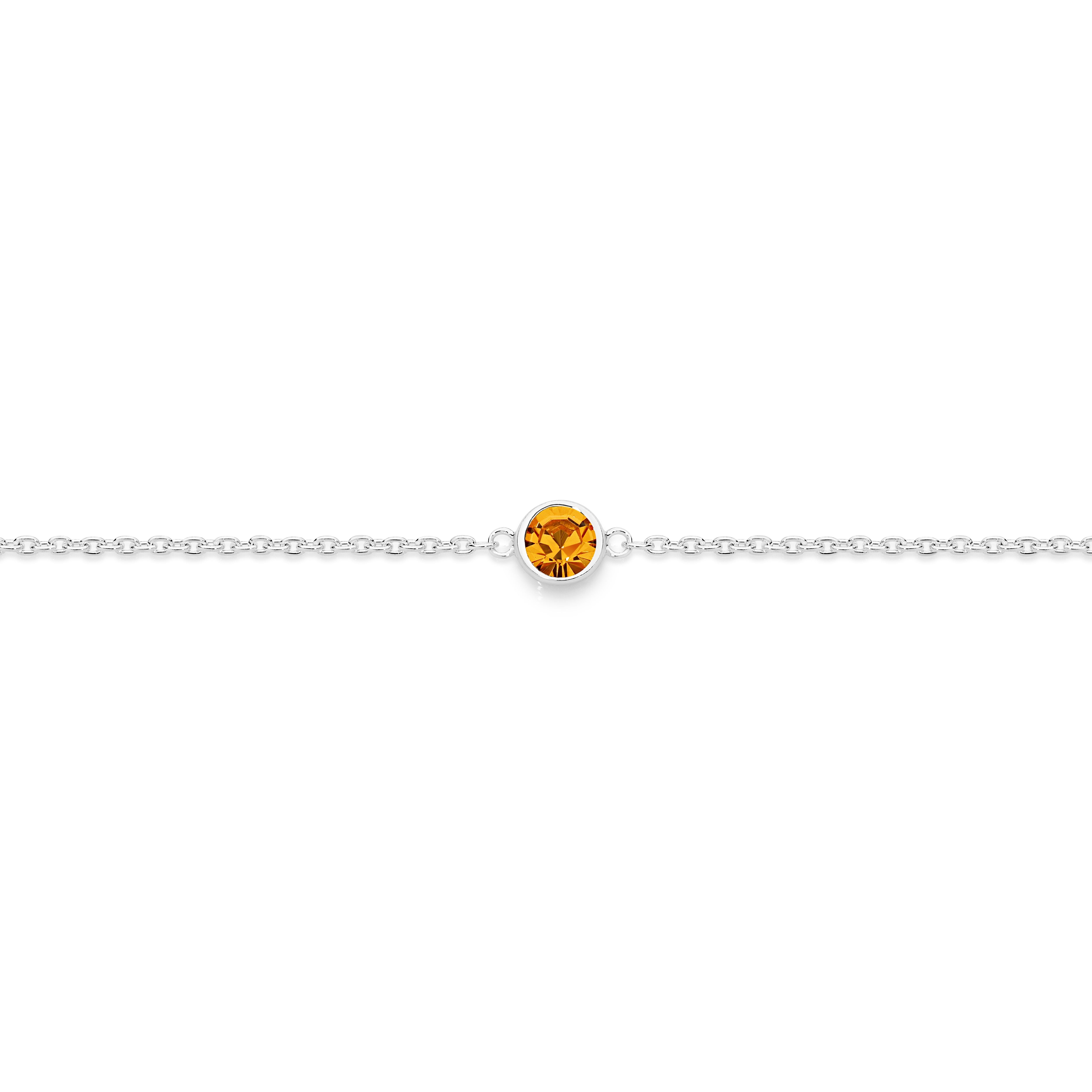 Silver NOVEMBER Birthstone Bracelet