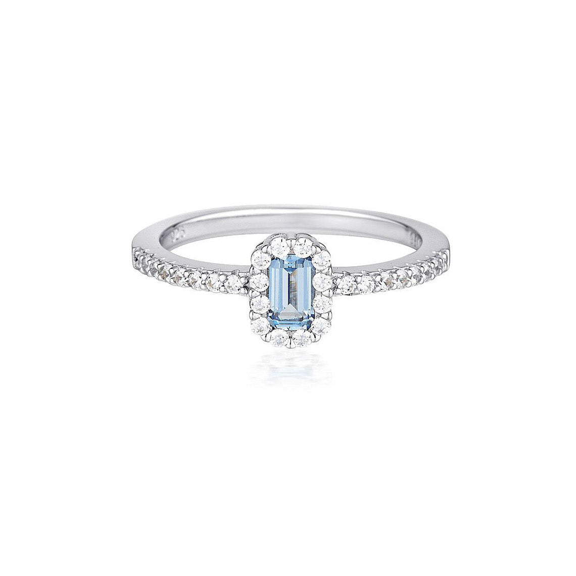 Paris Aquamarine Ring Silver