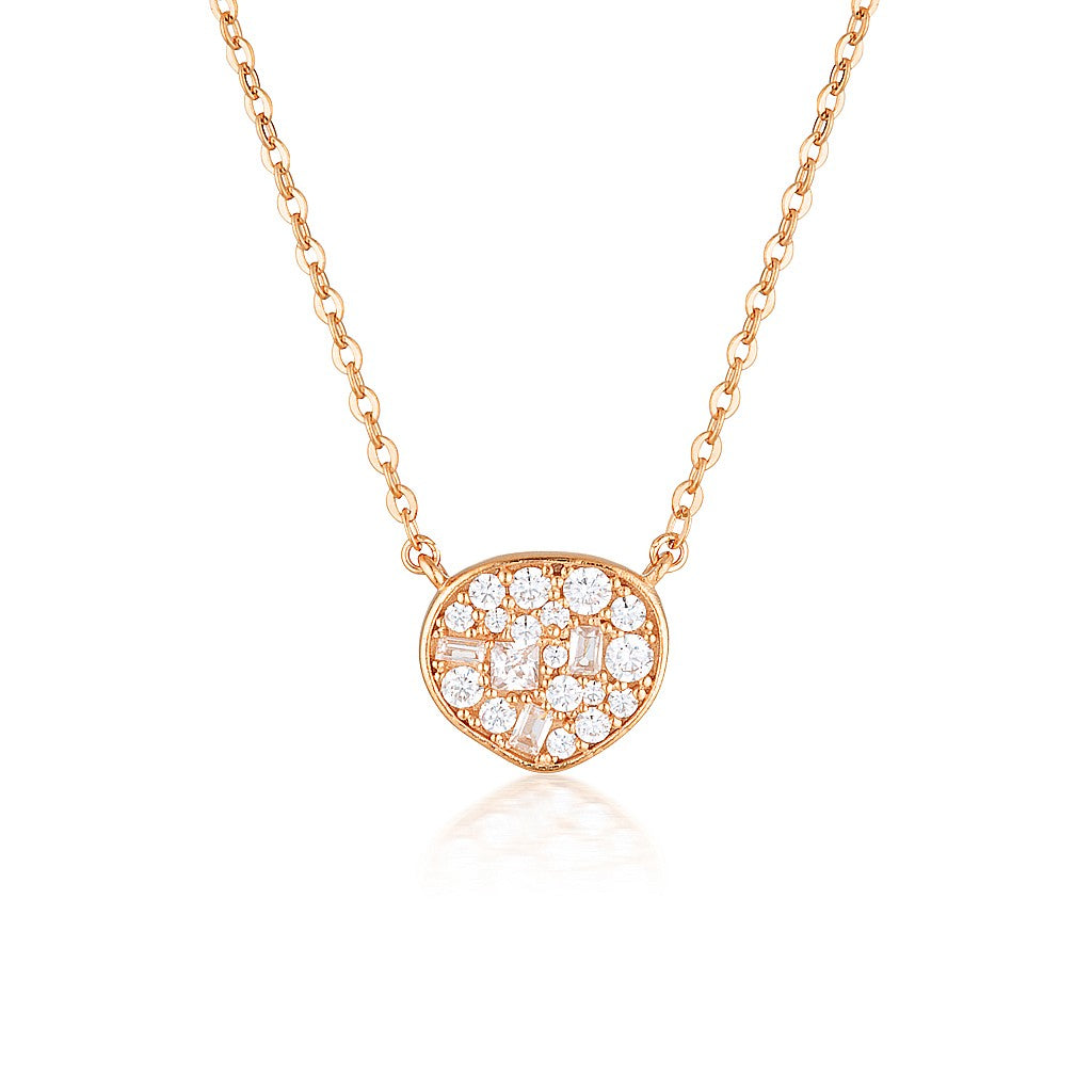 Fili Small Mosaic Rose Gold Pendant