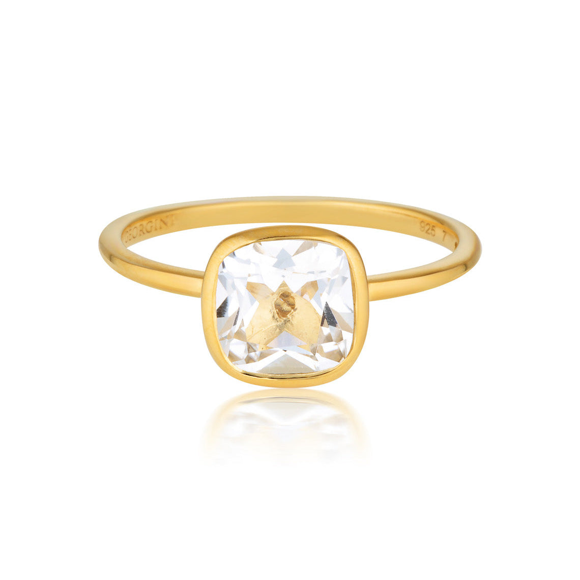 Doros White Topaz Gold Ring