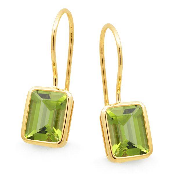 Peridot drop earrings
