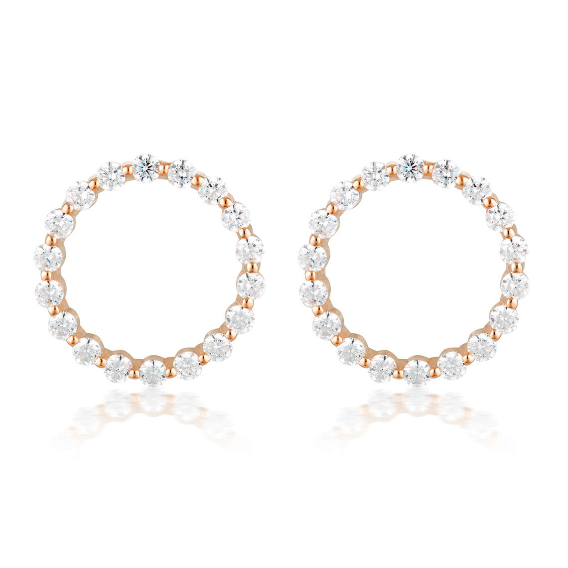 Large Circle Of Life Earring - Rose Gold