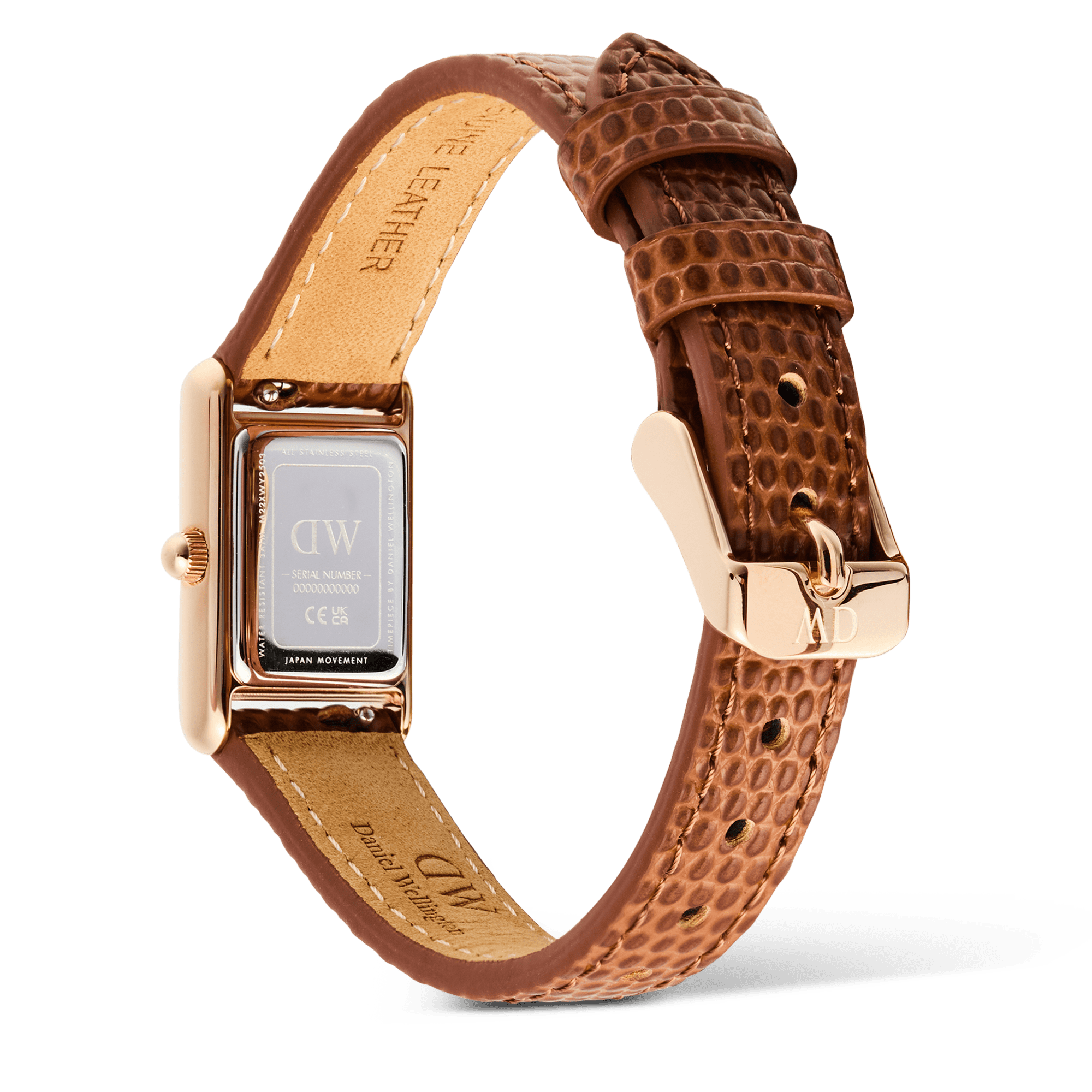 Daniel Wellington Bound Mini Light Brown Lizard Rose Gold