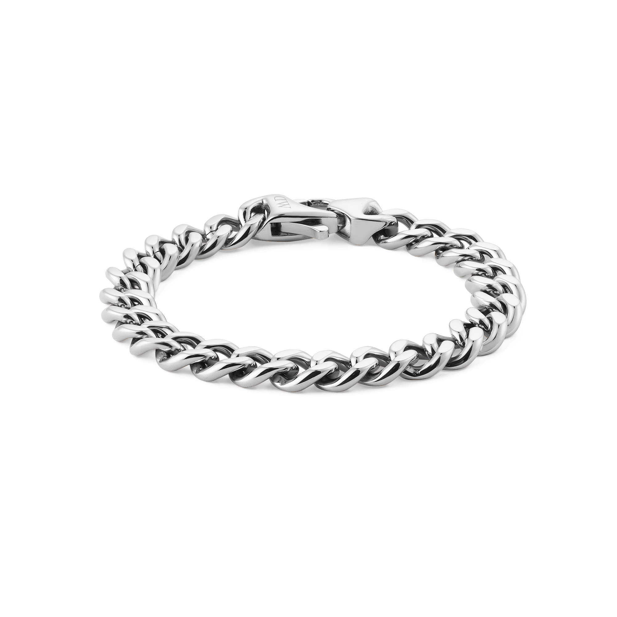 Daniel Wellington Ellipse Cuban Chain Bracelet Silver