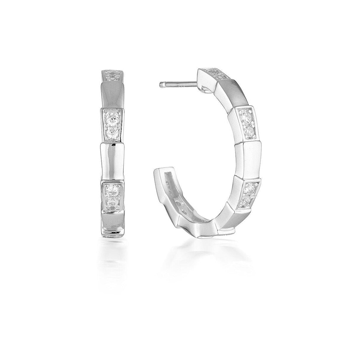 Emilio Vega Silver Hoop Earrings